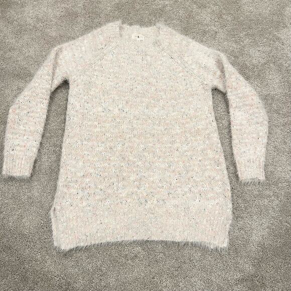 Lou and Grey Women's Chunky Fuzzy White Multi Sweater Size XS - Picture 6 of 8